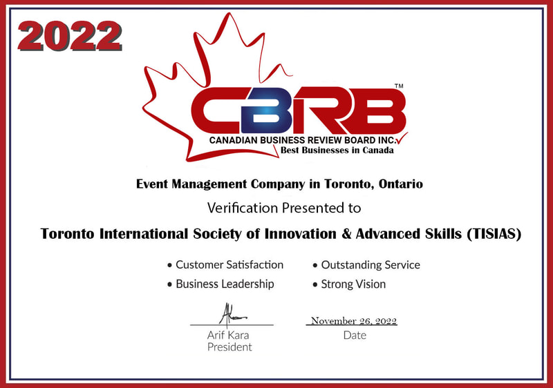 Toronto International Society of Innovation & Advanced Skills (TISIAS) has been approved and recognized by the Canadian Business Review Board (CBRB) as one of the Best in the business across Canada.
